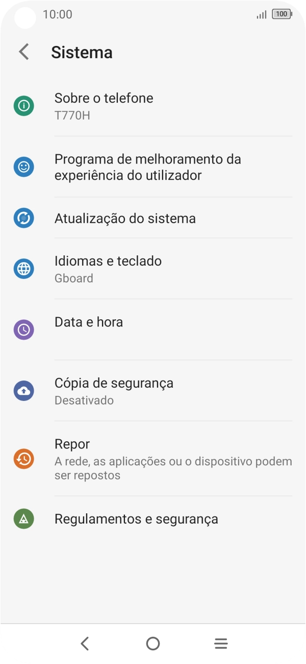 Prima Data e hora.