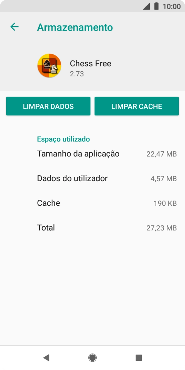 Prima LIMPAR CACHE.