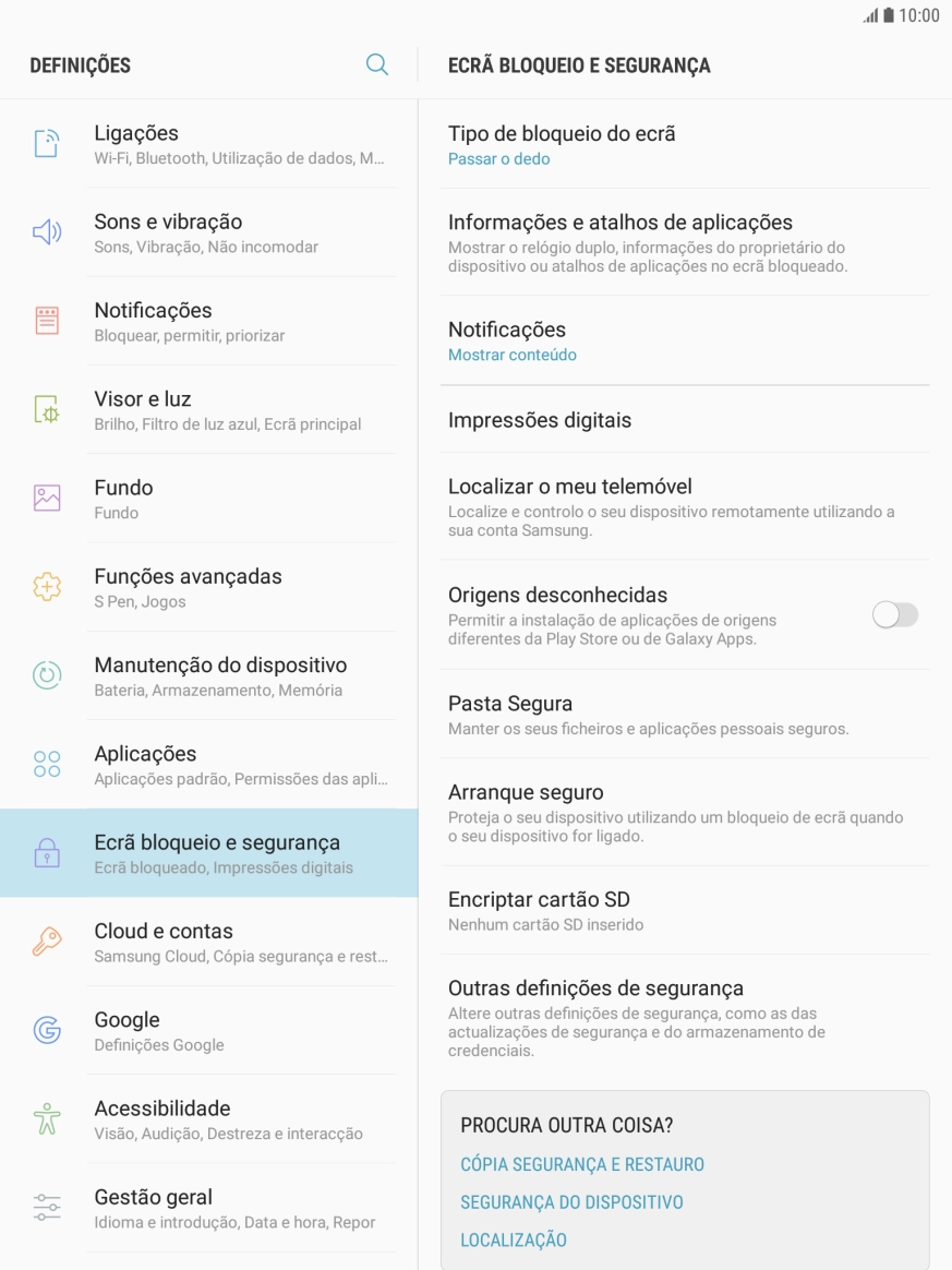 Prima Outras definições de segurança.