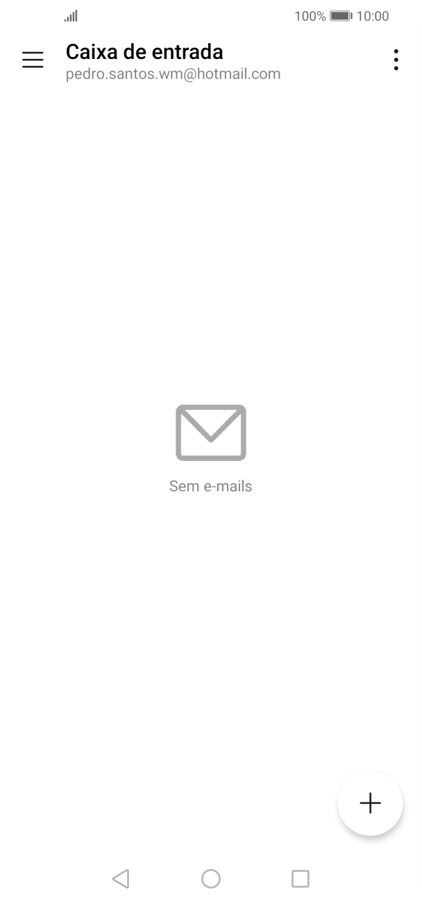 Se o ecrã mostrar esta imagem, a sua conta foi identificada e configurada automaticamente. Siga as indicações no ecrã para introduzir informações adicionais e concluir a configuração.