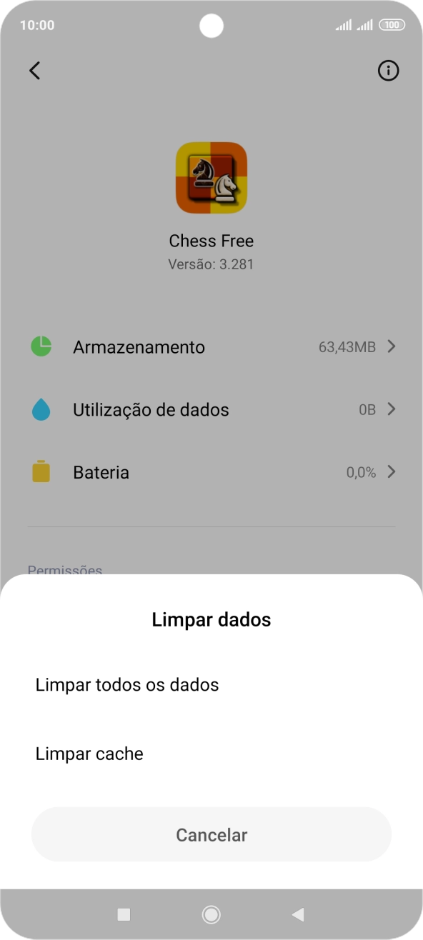 Prima Limpar cache.