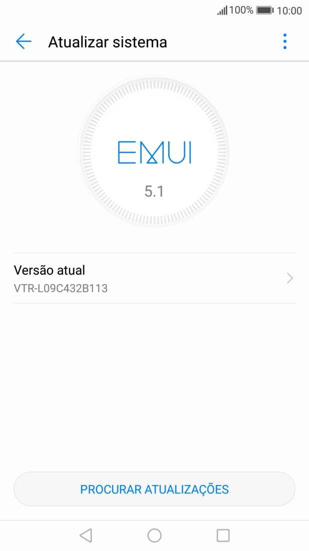 Prima PROCURAR ATUALIZAÇÕES. Se existir uma nova versão de software disponível, será agora indicado no ecrã. Siga as indicações no ecrã para atualizar o software do telefone.