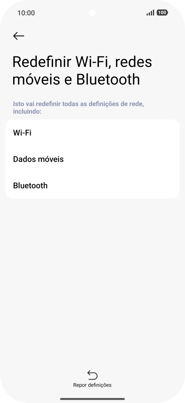 Prima Repor definições.