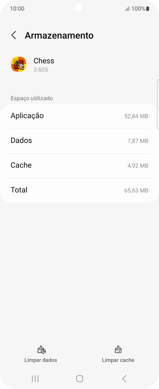 Prima Limpar cache.