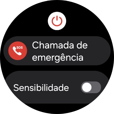 Prima o ícone para desligar.