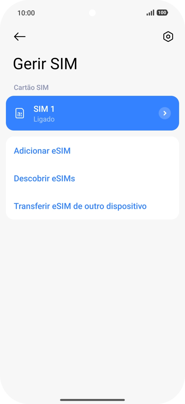 Prima Adicionar eSIM.