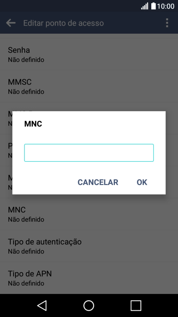 Introduza 01 e prima OK.