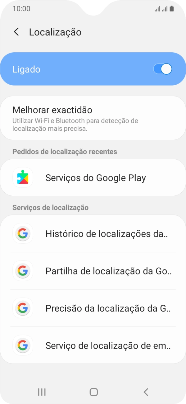 Prima Precisão da localização da G...