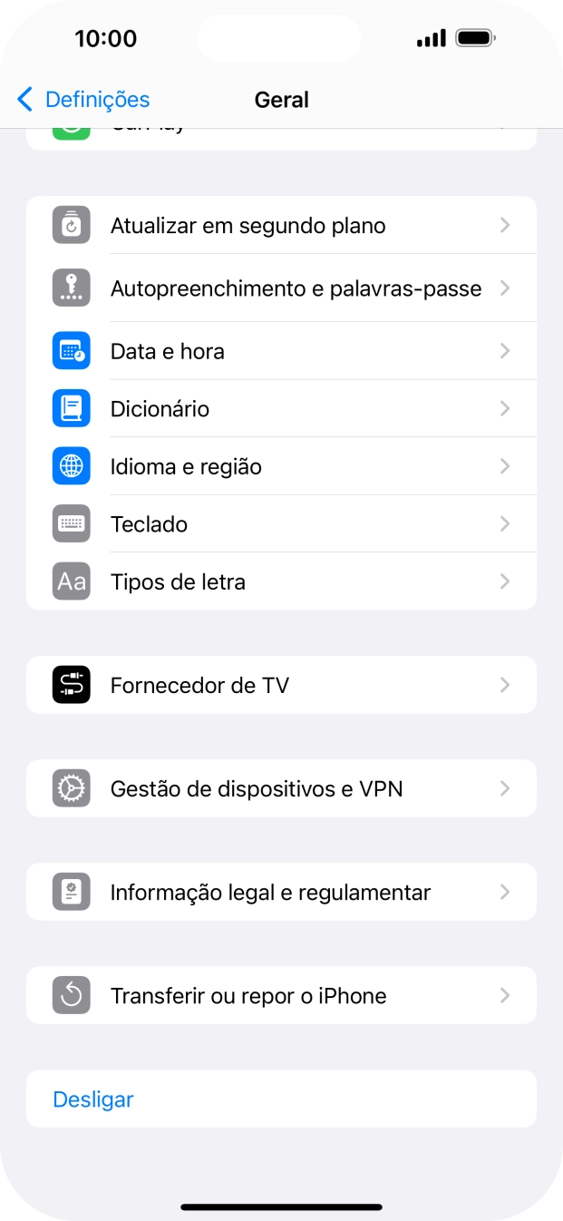 Prima Transferir ou repor o iPhone.