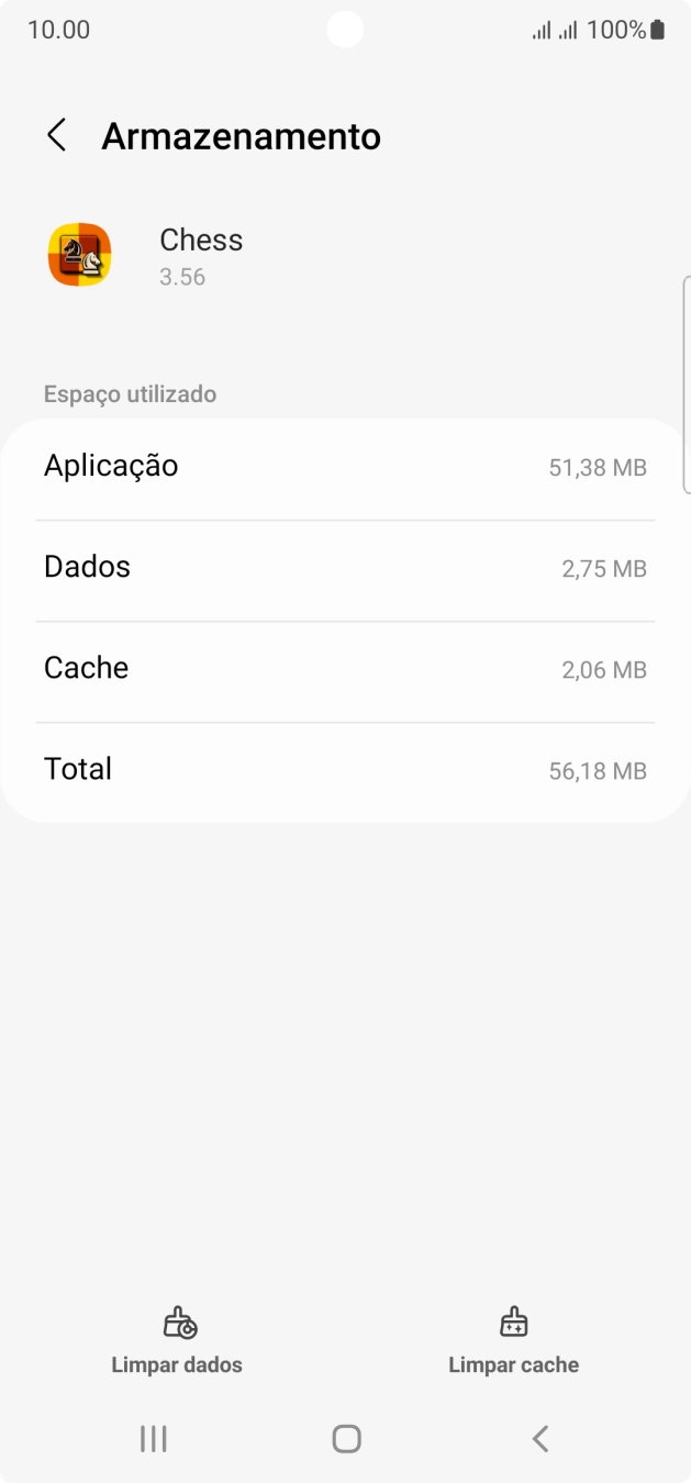Prima Limpar cache.