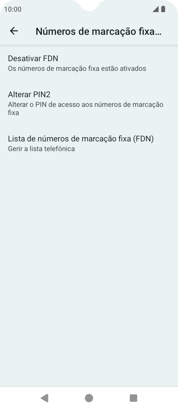 Prima Desativar FDN.