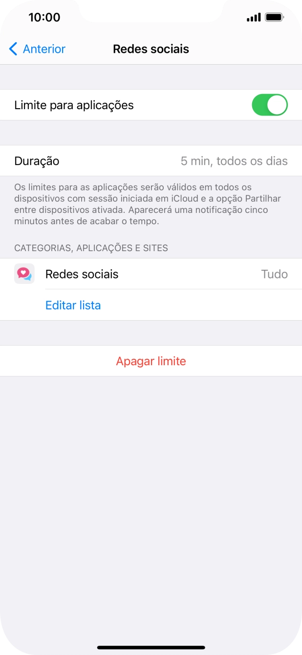 Prima Apagar limite.