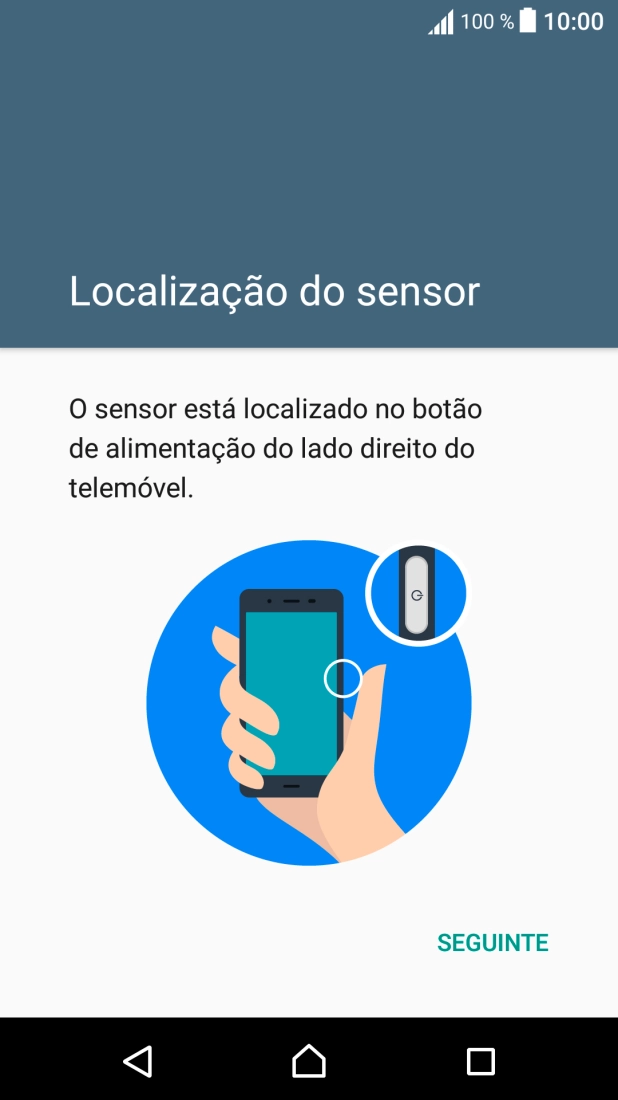 Prima SEGUINTE e siga as indicações no ecrã para adicionar a sua impressão digital.