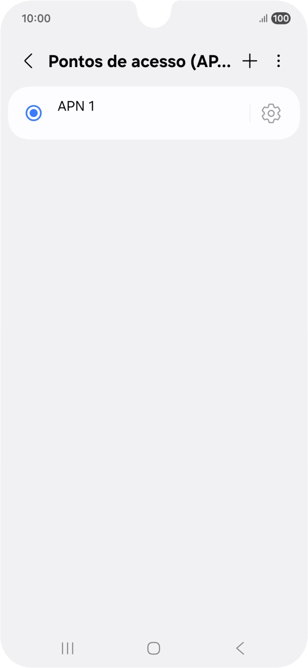 Prima o ícone para adicionar.