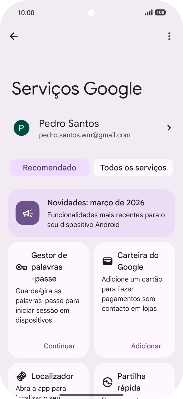 Prima Todos os serviços.