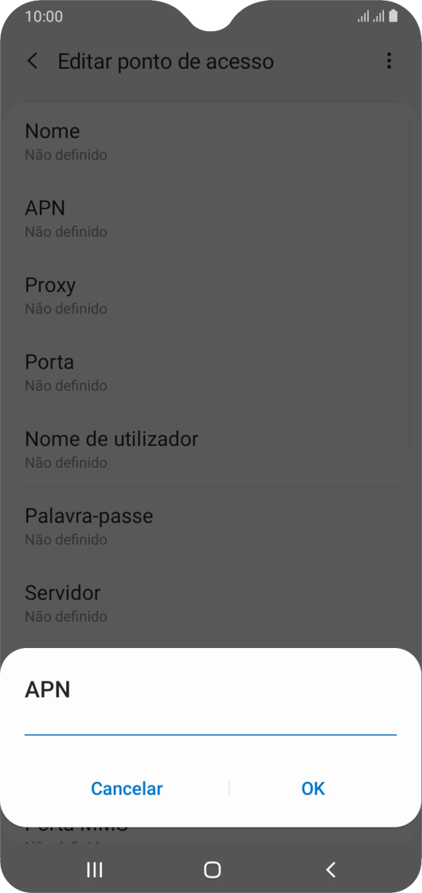 Introduza net2.vodafone.pt e prima OK.
