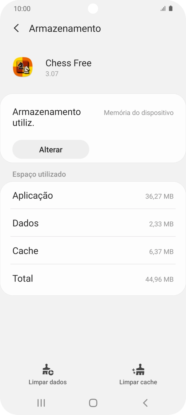 Prima Limpar cache.