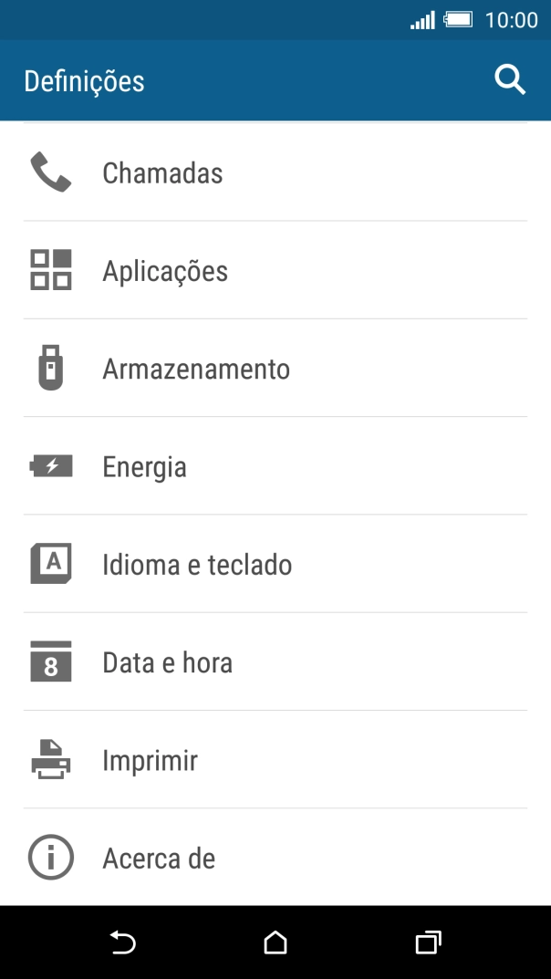 Prima Idioma e teclado.