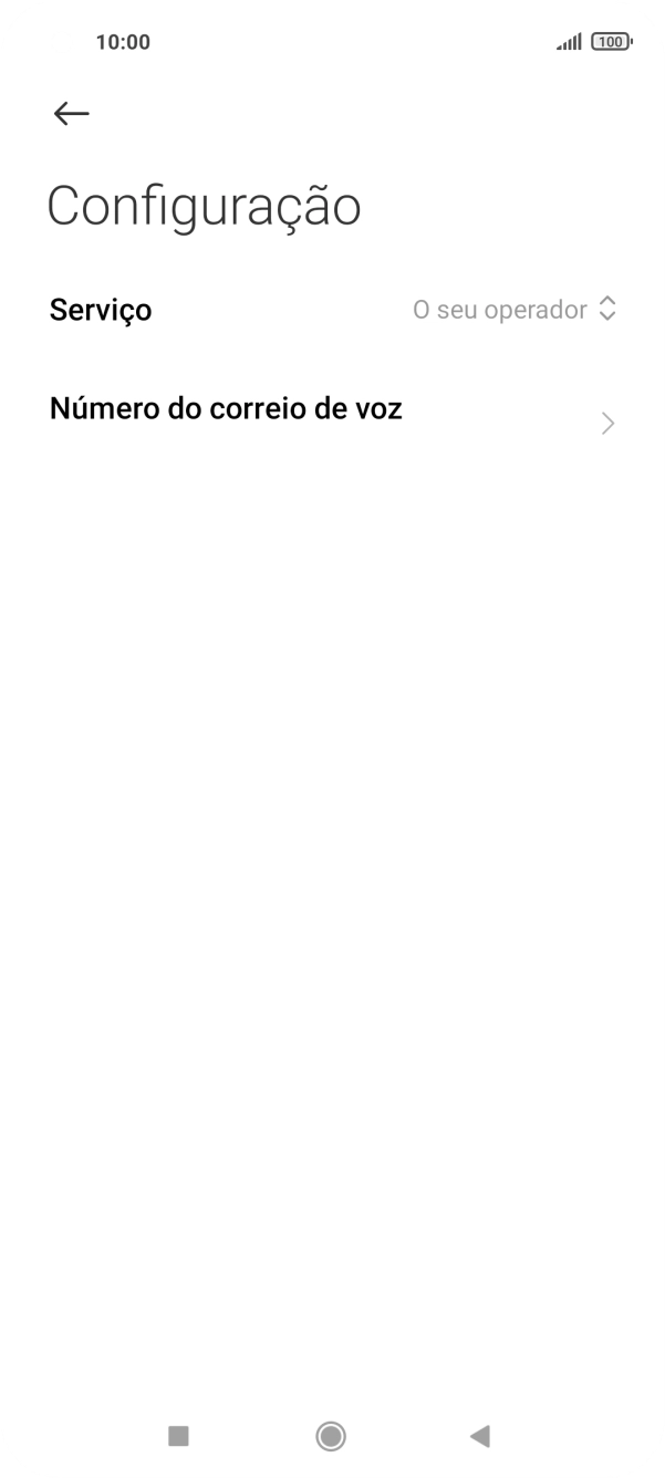 Prima Número do correio de voz.