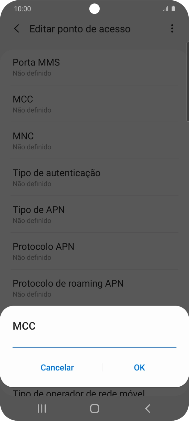 Introduza 268 e prima OK.