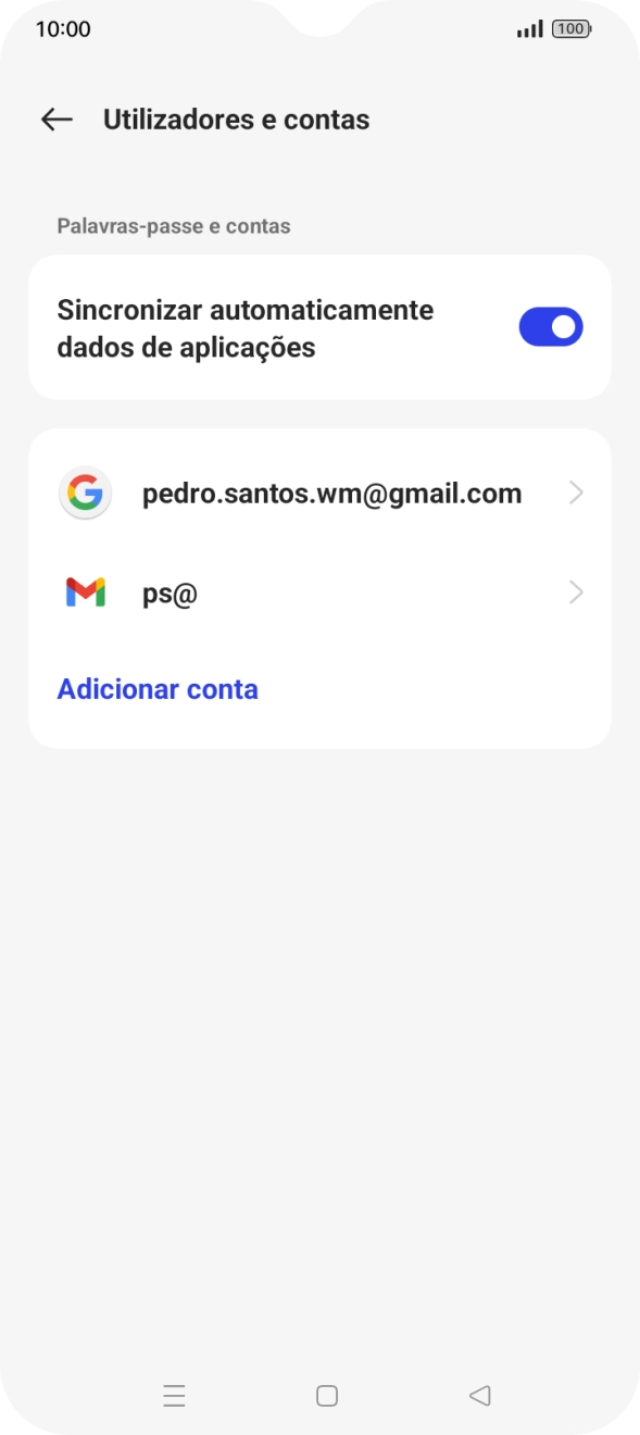 Prima a tecla de início para voltar ao ecrã inicial.
