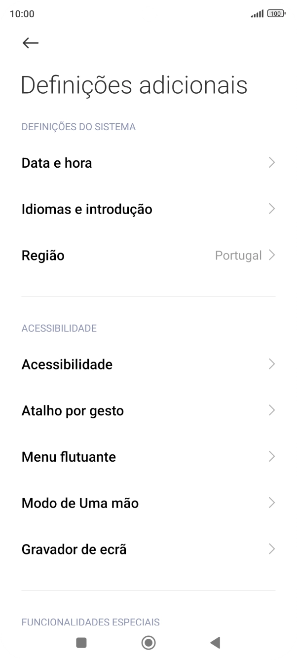Prima Data e hora.