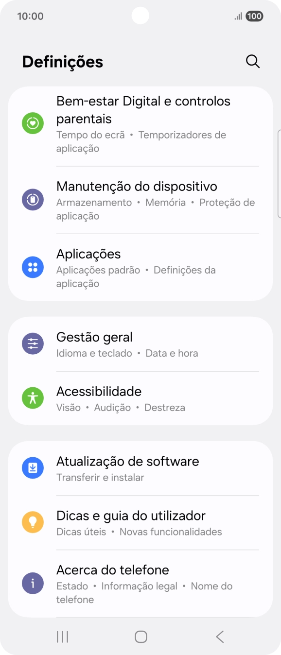Prima Acerca do telefone.