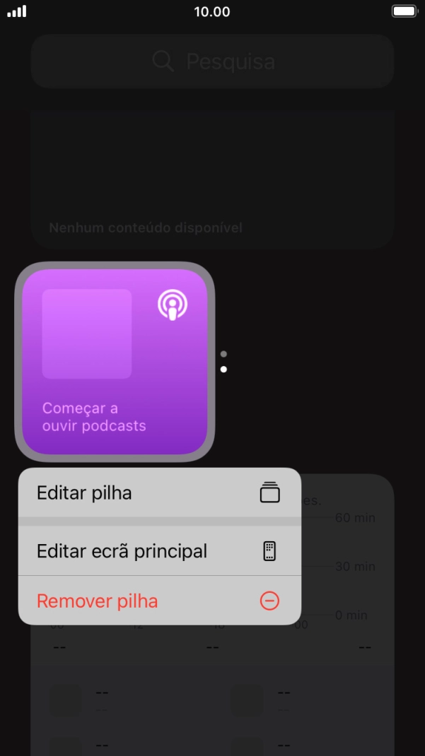 Prima Editar pilha.