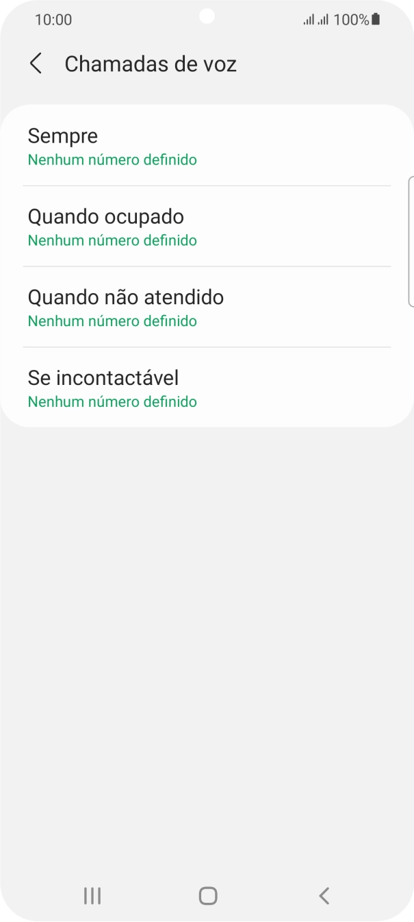 Prima o tipo de desvio pretendido.