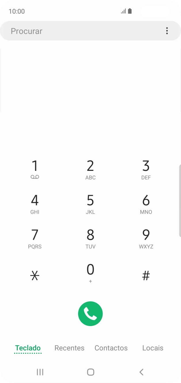 Prima o ícone de menu.