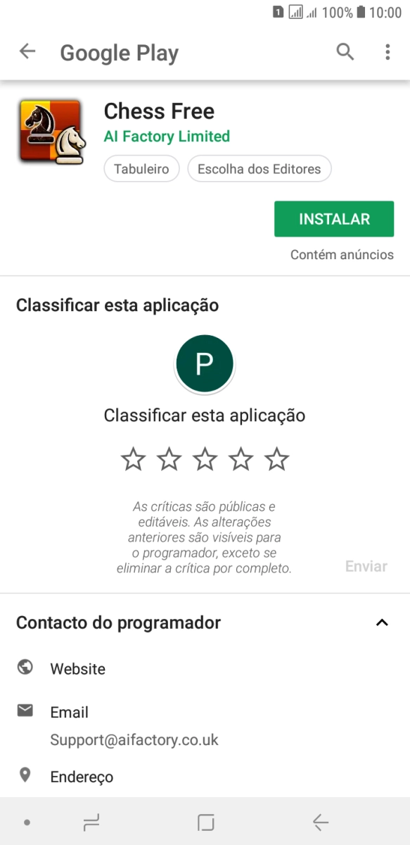 Prima a tecla de início para terminar e voltar ao ecrã inicial.
