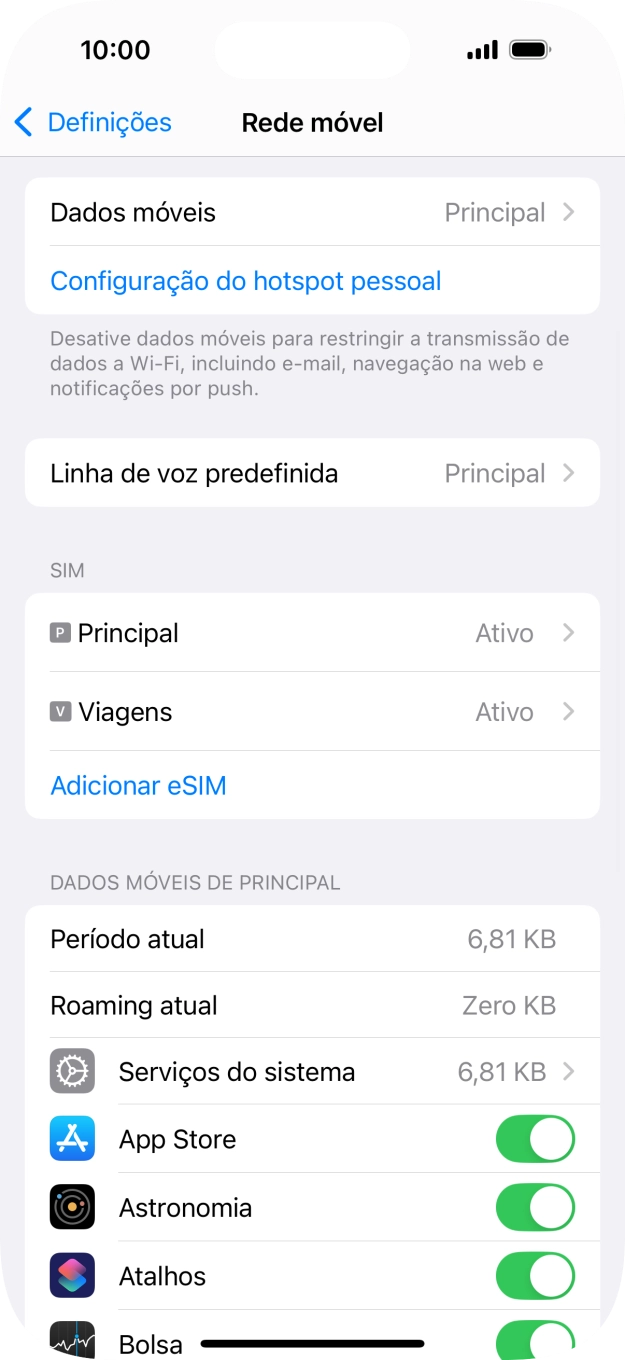 Prima Dados móveis.