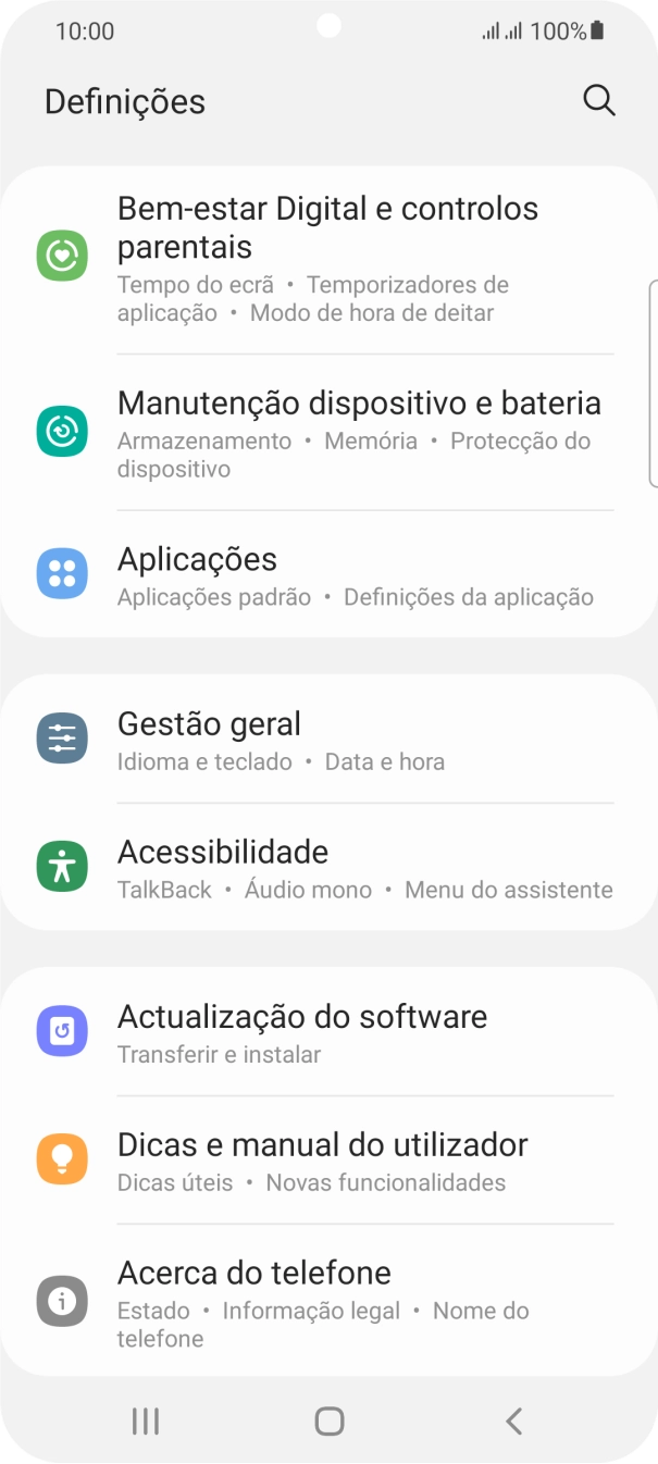 Prima Acerca do telefone.