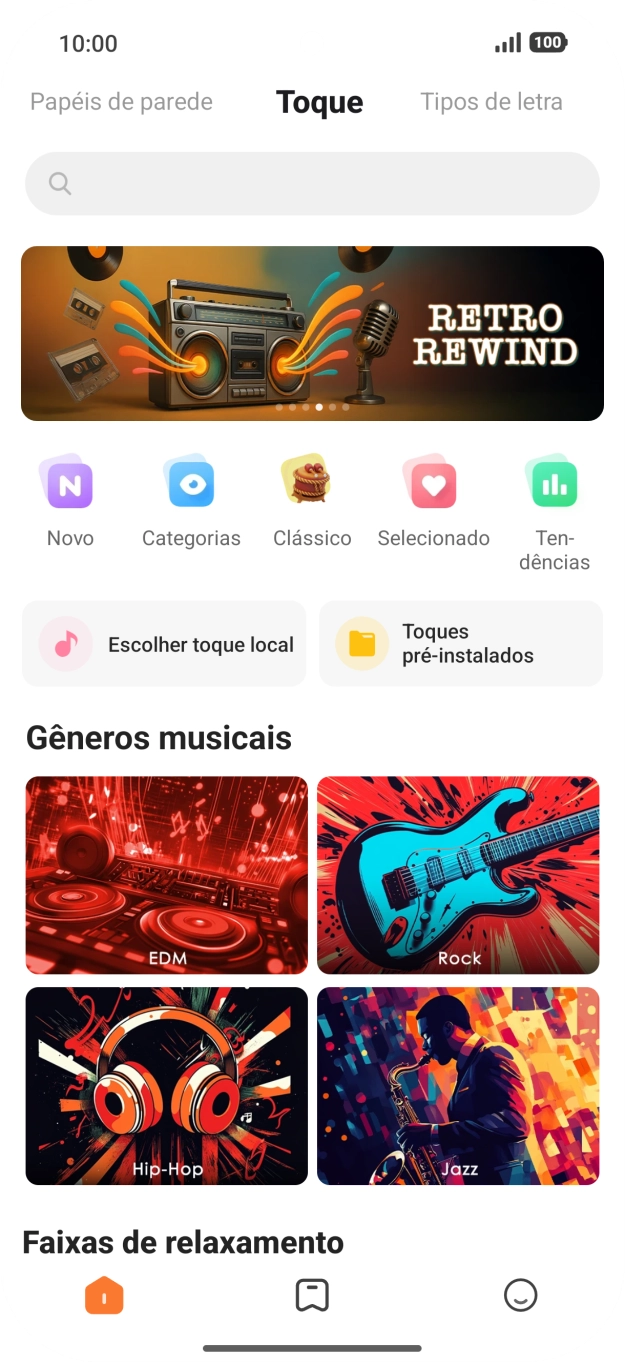 Se pretender escolher um tom de toque diferente do predefinido, prima Escolher toque local e siga as indicações no ecrã para escolher o tom de toque pretendido.