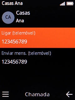 Prima terminar chamada para terminar e voltar ao ecrã inicial.