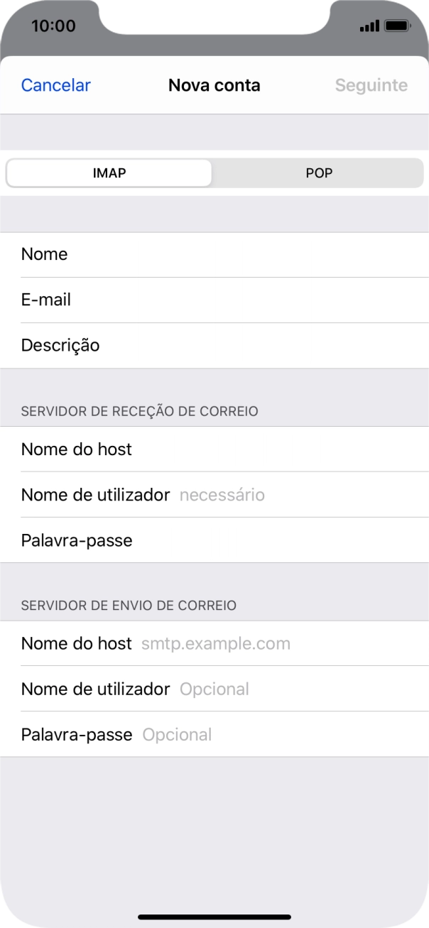 Prima Nome de utilizador e introduza o nome de utilizador da sua conta de e-mail na Vodafone.