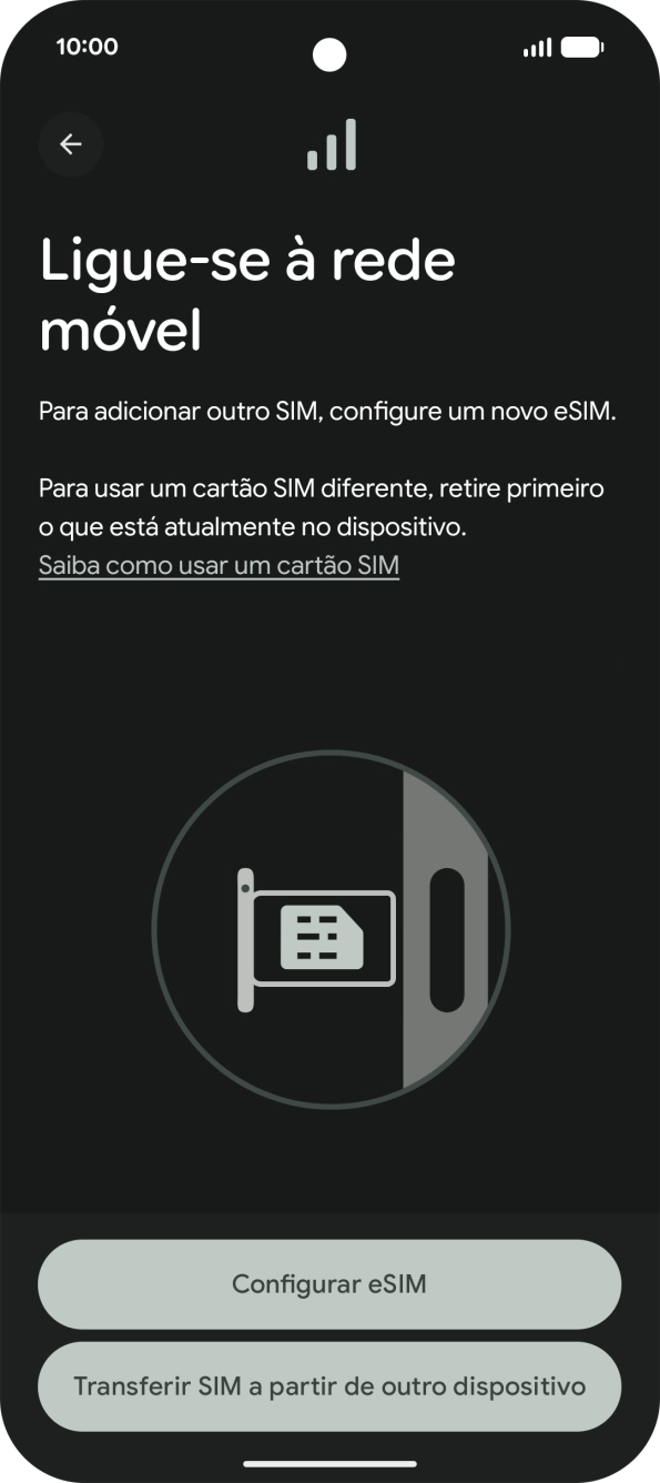 Prima Configurar eSIM.