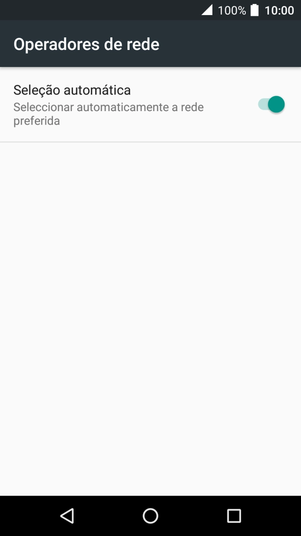 Para selecionar a rede manualmente, prima Seleção automática.