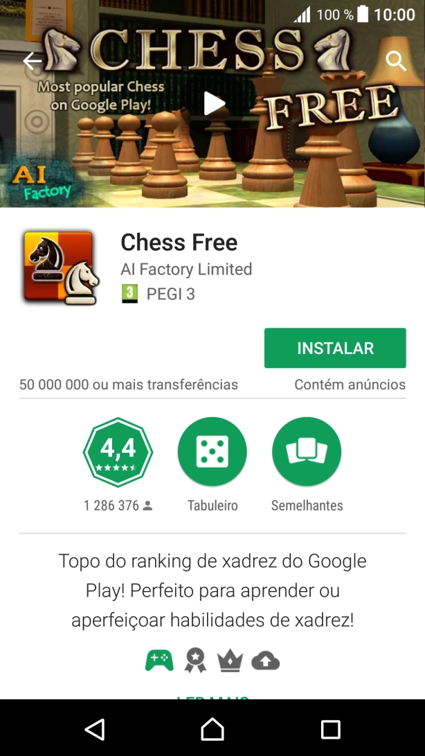 Prima INSTALAR e siga as instruções no ecrã para instalar a app.