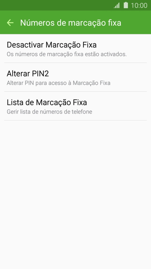 Prima Desactivar Marcação Fixa para desativar a marcação permitida.