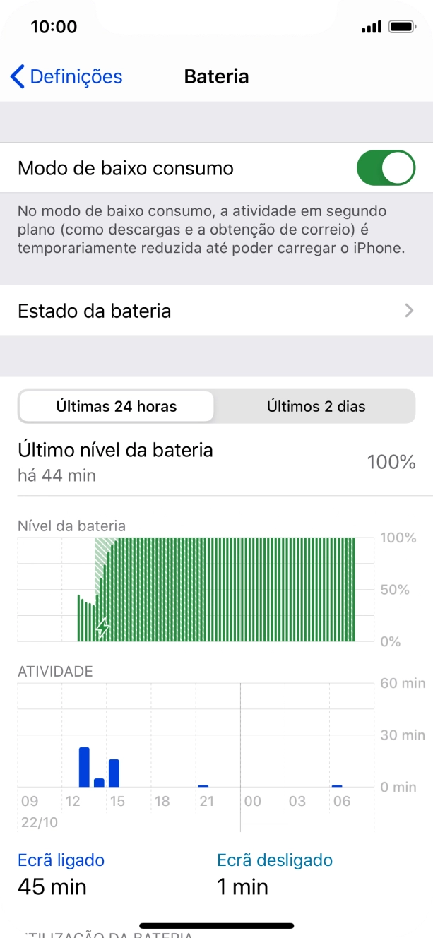 Para voltar ao ecrã inicial, deslize o dedo de baixo para cima a partir da base do ecrã.