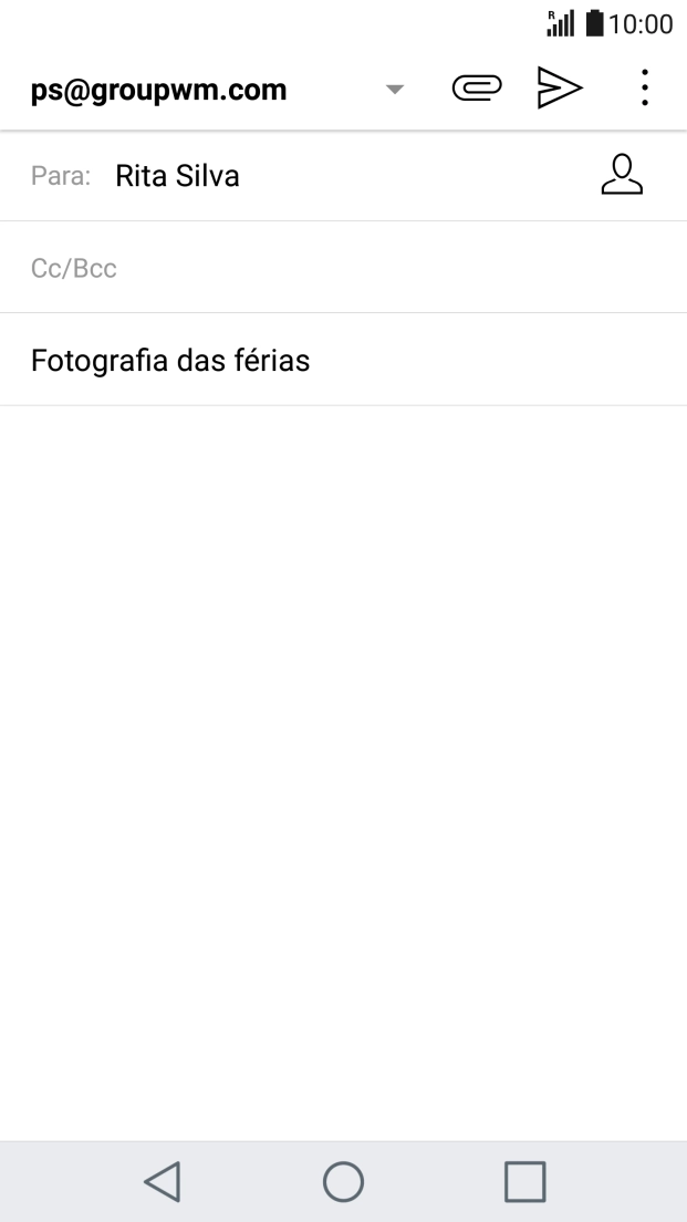 Prima o campo de escrita e introduza o nome de utilizador da sua conta Google.