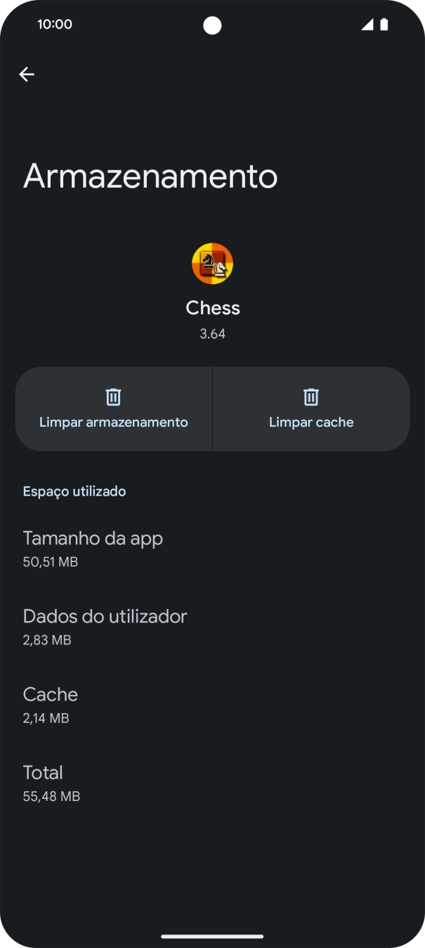 Prima Limpar cache.