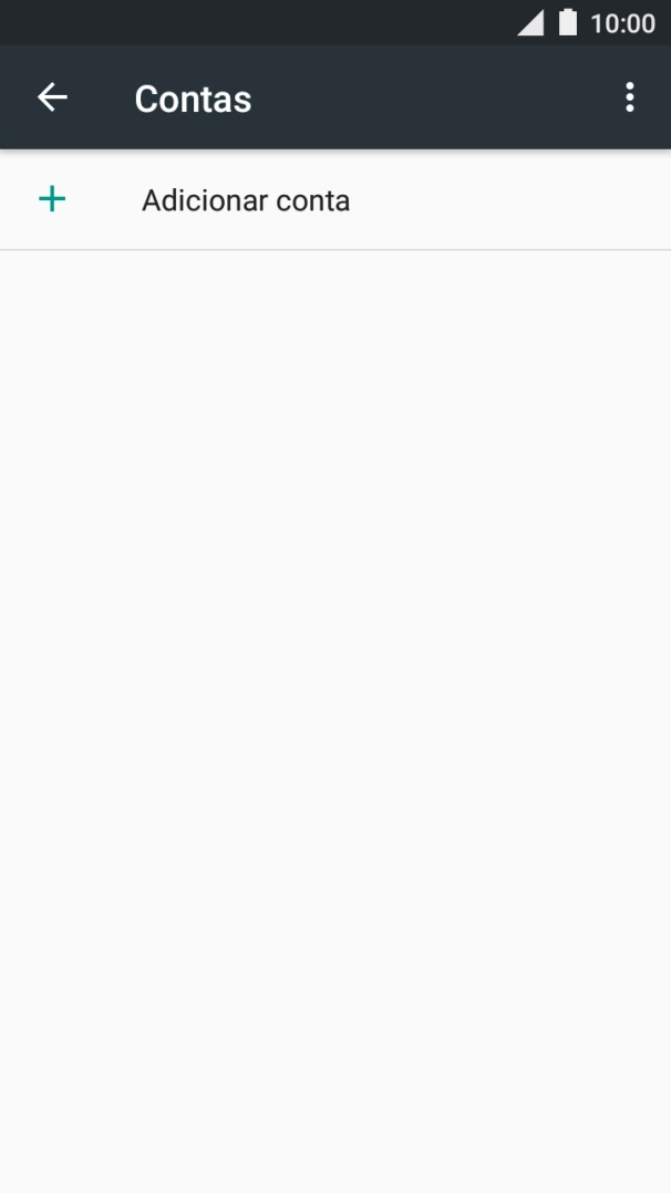 Prima Adicionar conta.