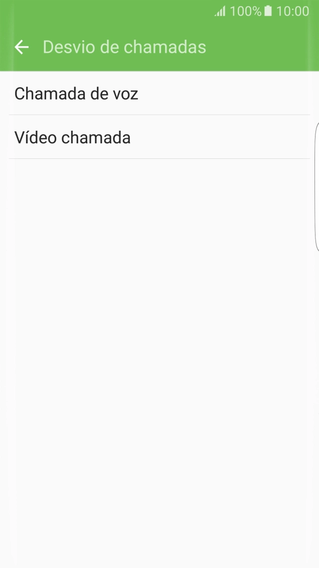 Prima o tipo de desvio pretendido.