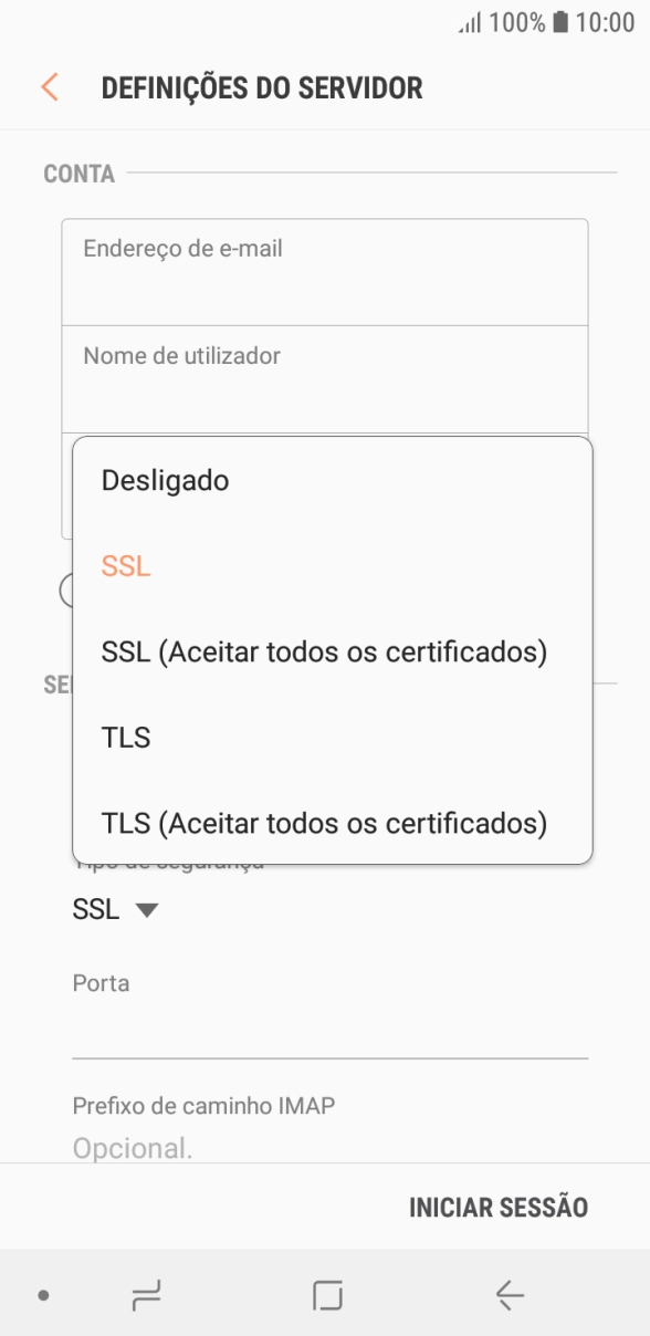 Prima Desligado para desativar a função.