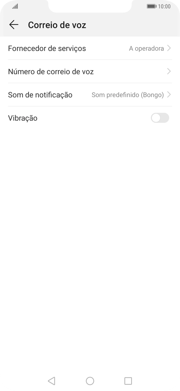 Prima Número de correio de voz.