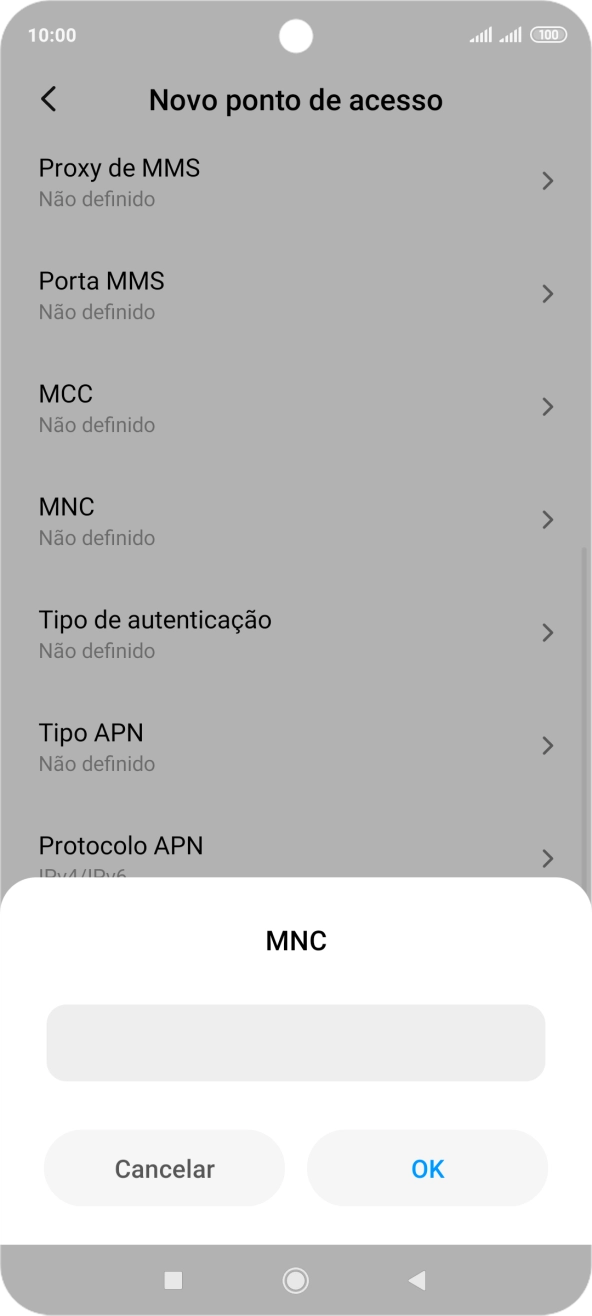Introduza 01 e prima OK.