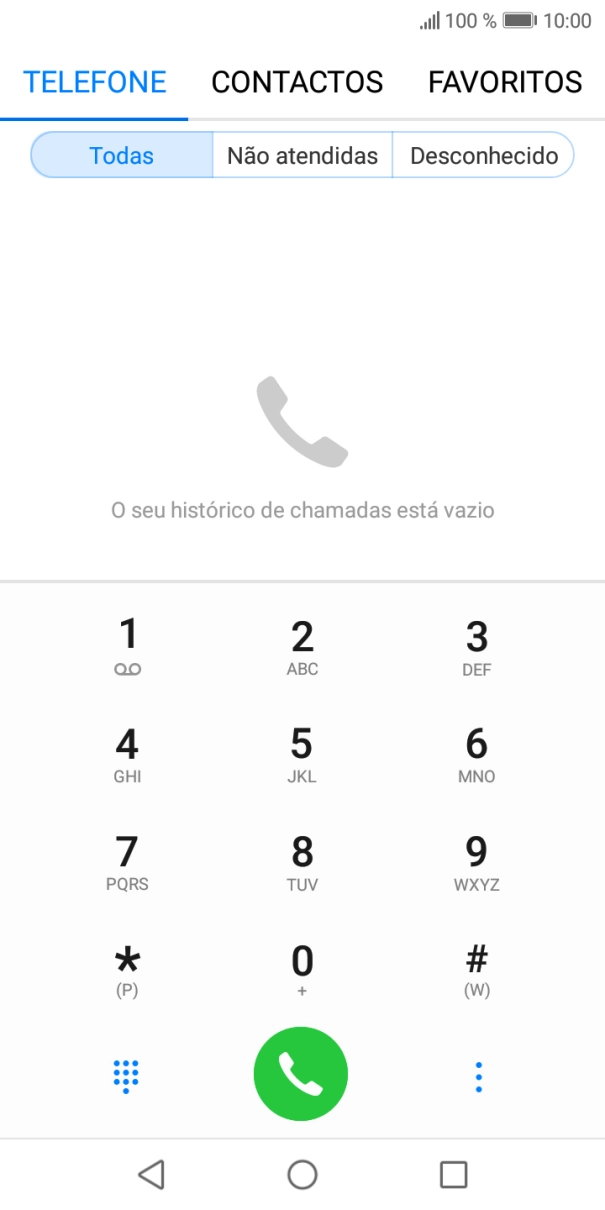 Prima o ícone de menu.