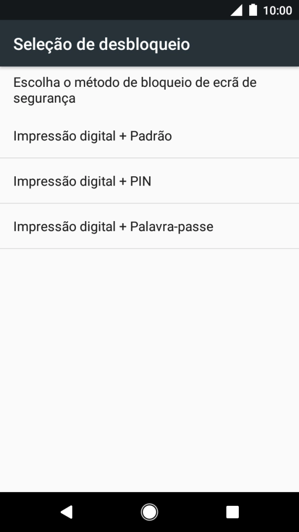 Prima o código de bloqueio do telefone pretendido.